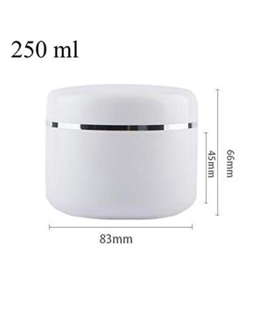 6-Pack 8 OZ White Plastic Cosmetic Containers with Liner & Dome Lid - Refillable Makeup Pots for Ointments Creams Scrubs & More - Buy Online on GoSupps.com