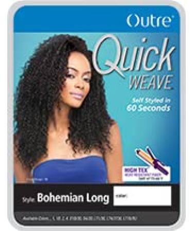 Outre Quick Weave Synthetic Half Wig - Bohemian Long Hair S1B/30 | International Shipping Available - Buy Online on GoSupps.com