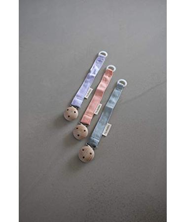 Filibabba Organic Cotton Pacifier Chain | 21 cm | Gender-Neutral | Nickel-Free Clips | Silicone Ring | Danish Design (Coral) - Buy Online on GoSupps.com