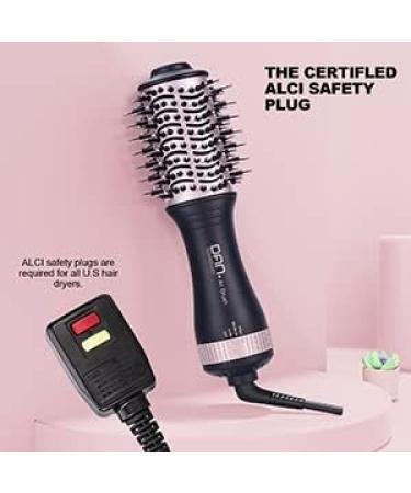 Small Hair Dryer Brush - One Step Volumizing Blow Dry Brush for Short Hair - Rose Black - Buy Online on GoSupps.com