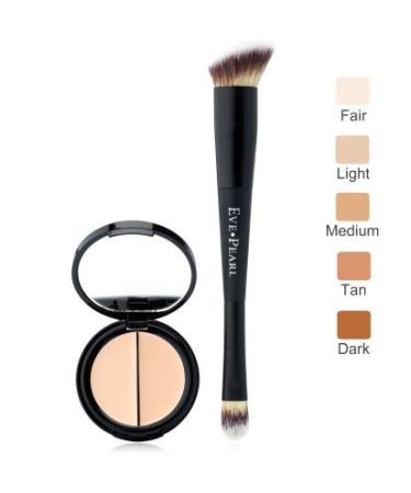 EVE PEARL Dual Salmon Concealer & 202 Concealer Blender Brush Set - Tan - Buy Online on GoSupps.com