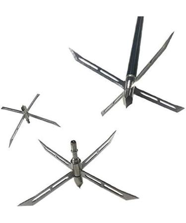 Sinbadteck Archery Broadheads, 3PCS 4 Fixed Blade Turkey Hunting Broadheads 200Gr Arrowhead Stainless Steel Bow and Arrow Hunting Tips 3Pieces Pack