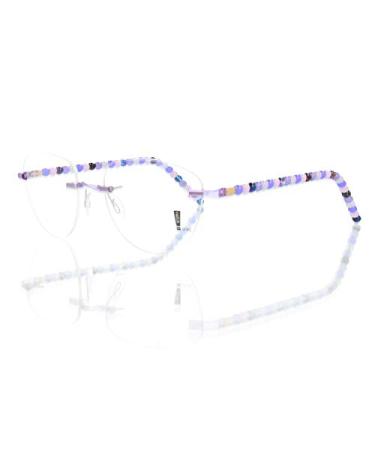 switch it set Combi 2462 interchangeable temples in the color light gold acetate beads violet-lilac-havana-pink clear - Buy Online on GoSupps.com
