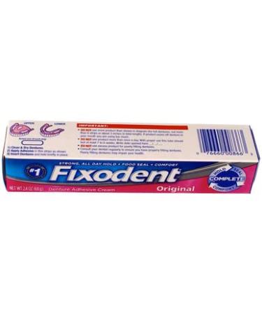 Fixodent Denture Adhesive Cream Original 2.4 Oz - Strong Hold Easy Application Ideal for Secure Dentures | Shop Internationally - Buy Online on GoSupps.com