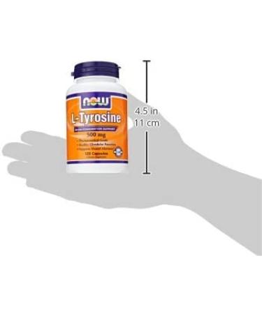 Now Foods L-Tyrosine 500mg - 120 Capsules | Supports Mood & Focus - Buy Online on GoSupps.com