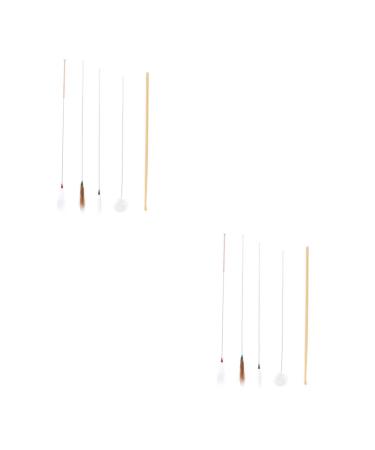 Healeved 2sets Ear Cleaning Tools Professional Ear Wax Removal Kit Needle Goose Chicken Hair for Home Use