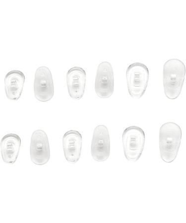 Extra Soft Silicone Nose Pads for Glasses - Screw-In Non-Slip Transparent 13mm - 10 Pieces - Buy Online on GoSupps.com