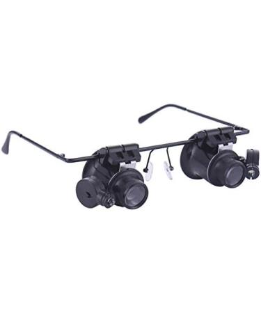Magnifying Jeweler Glasses 20x Magnifying Eye Magnifier Glasses Loupe Lens Watch Repair LED Light Eyes Wearing Style Made in China - Buy Online on GoSupps.com
