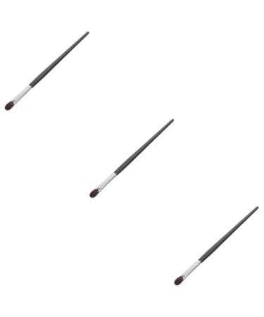 NOLITOY 3pcs Animal Hair Makeup Brush Women Makeup Brush Convenient Brush Supple Makeup Brush Makeup Tool 17.70X0.70X0.70CMx3pcs Blackx3pcs