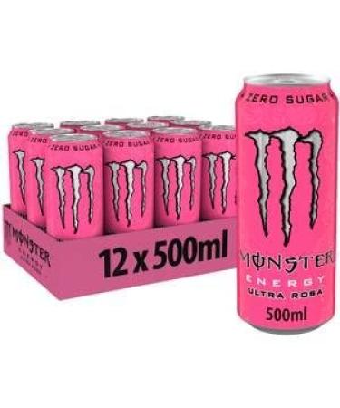 Monster Energy Drink 12x500ml (Ultra Rosa) Ultra Rosa 500 ml (Pack of 12)