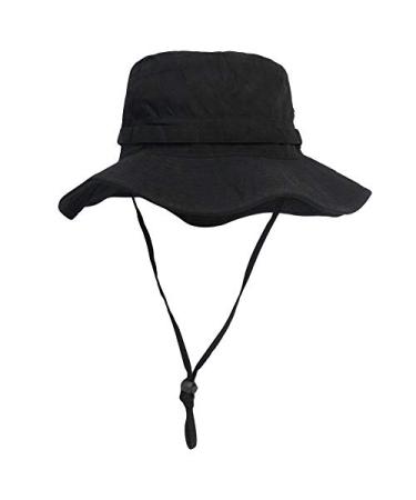 Phaiy Bucket Hat Wide Brim UV Protection Sun Hat Boonie Hats Fishing Hiking Safari Outdoor Hats for Men and Women Black One Size