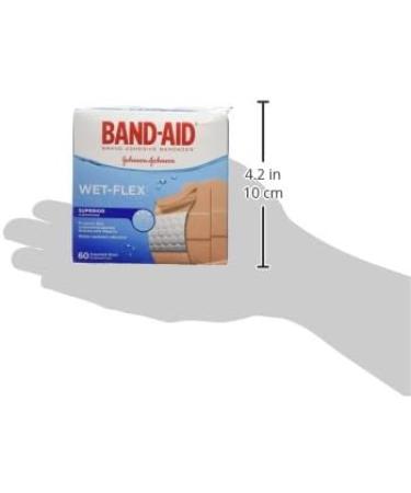 Band-Aid Water Resistant Wet-Flex Adhesive Bandages Assorted Sizes Value Pack Small Regular Large 60 Bandages Variety Pack - Buy Online on GoSupps.com