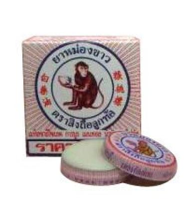 White Monkey Holding Peach Medicated Balm 8g Amazing of Thailand