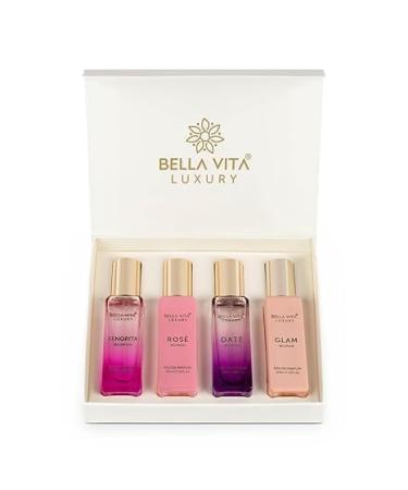 WF Luxury Women's Perfume Gift Set 4x20ml EDP Collection Rose Date Senorita Glam Fragrances