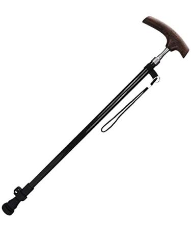 Walking Stick Walkers for Seniors Elderly Crutch Carbon 220G Ultralight Chicken Wing Wood Adjustable TelesCane Solid Wood Old Man Walking Stick/Withstand Weight 70KG rollator Walker Durable Mobility Svart 1 St A