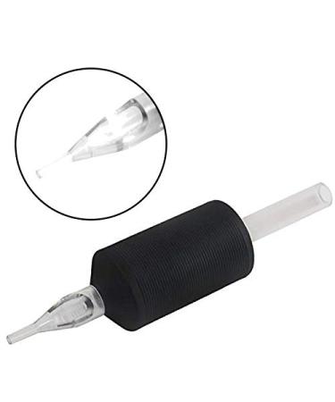 20PCS Tatmax 1 Inch Disposable Black Silicone Clear Tips - 9 Round Diamond Flat Tubes - Buy Online on GoSupps.com