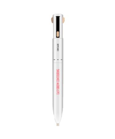 Eyebrow Contour Pen 4 in 1 Long Lasting Rotate Defining Highlighting Brow Pencil Makeup Tool Medium 2# Medium