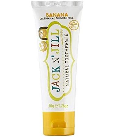 Jack N' Jill Kids Natural Toothpaste Fluoride Free Toothpaste Helps Soothe Gums and Fight Tooth Decay Toothpaste for Baby Toddler and Children 6 Months Plus 2 x Banana 50g 1 x Blueberry 50g Banana and Blueberry 50 g (Pack of 3) - Buy Online on GoSupps.com