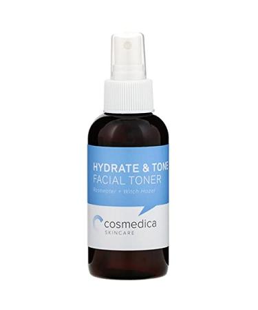Cosmedica Skincare Hydrate & Tone Facial Toner Rosewater + Witch Hazel 4 oz (120 ml)