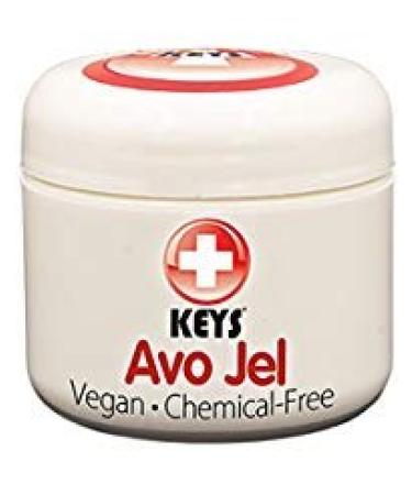 Keys Avo Jel All Natural  Vegan  Chemical-Free Alternative Naturals Petroleum Jelly Free Skin Protectant made from Pure Organic Jellied Avocado Oil  No Wax  No Synthetic Ingredients  2 ounces