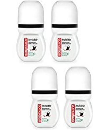 Borotalco:Invisible Anti-Stain Deodorant 1.69 Fluid Ounces (50ml) Deo Roll On (Pack of 4) Italian Import