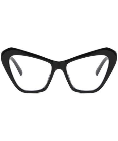 Fuqinqingoz Oversized CAT-EYE Reading Glasses | Blue Light Blocking Anti-Eyes Overexertion Flat Light Mirror | Black +250 - Buy Online on GoSupps.com