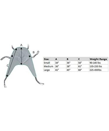 Patient Aid Divided Leg Padded Universal Sling with Head Support - Size Medium (450lb Capacity) - Buy Online on GoSupps.com