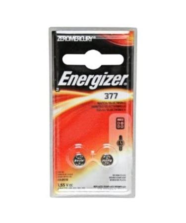 Eveready EVE377BPZ2 377 1.55 Volt Zero Mercury Button Cell Watch - Calculator Battery