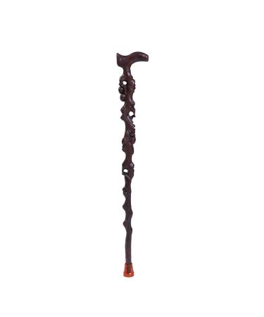 Cane Elderly Crutches Solid Wood Walking Stick Black and Ebony Fine Carving 89cm Long Available as Needed Truncated by Yourself beautiful scenery