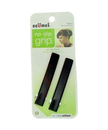 Scunci No-Slip Auto Clasp Barrettes - 2 ea, Pack of 6 - Assorted Colors - Buy Online on GoSupps.com