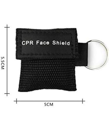 CPR Face Shields 5 Pcs Resuscitation Masks Keychain for First Aid Training (Black) - Buy Online on GoSupps.com