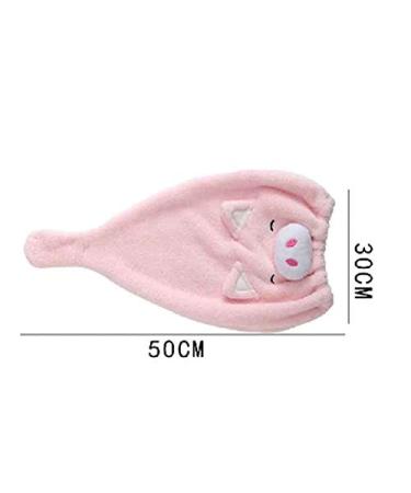 Cute Cartoon Pig Hair Turban Cap | Quick-Dry Microfiber Shower Bonnet for Girls | JoJo's Bizarre Adventure Black Edition - Buy Online on GoSupps.com