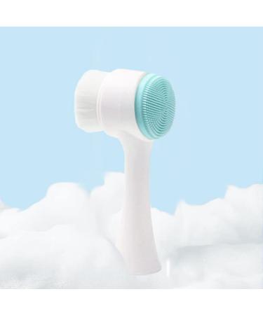 Somaer 2 in 1 Face Wash Brush for Deep Pore Exfoliation, Makeup Removal & Acne Treatment - Blue - Buy Online on GoSupps.com