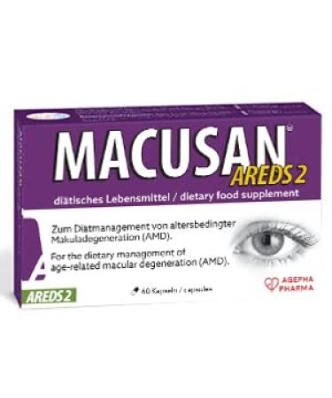 Macusan AREDS2 Formula for The Intensive Therapy Against Age-Related Macular Degeneration (AMD) with Lutein Zeaxanthin and Vitamins | Dietary Supplements for Healthy Vision - 60 Tablets
