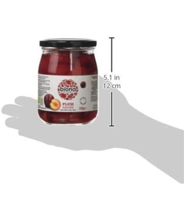Biona Organic Plum Halves In Rice Syrup Organic 570g - Buy Online on GoSupps.com