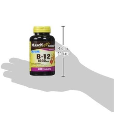 Mason Vitamins B12 1000mcg Sublingual Tablets - 200 Count - Buy Online on GoSupps.com