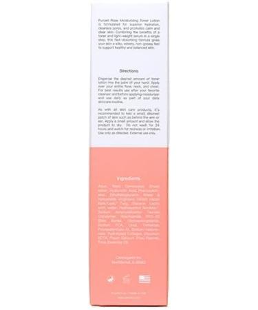 Purceri Rose Moisturizing Toner Lotion with Hyaluronic Acid & Peptides | Radiant Skin Care for All Skin Types - International Shipping - Buy Online on GoSupps.com