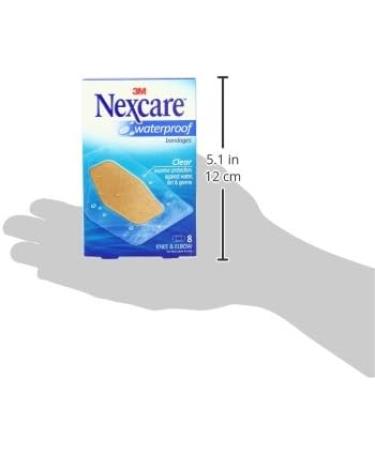 Nexcare Waterproof Clear Bandages for Knee & Elbow - Dirtproof & Germproof - 8-Count Pack of 6 | Fast International Shipping - Buy Online on GoSupps.com