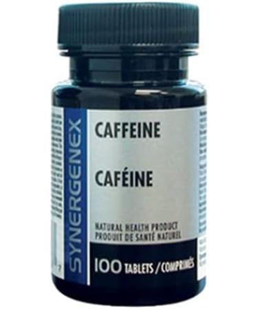 Synergenex Caffeine 200 milligrams 100 Tabs Promotes Alertness & Endurance Enhances Cognitive & Motor Performance Pharmaceutical Grade - Buy Online on GoSupps.com