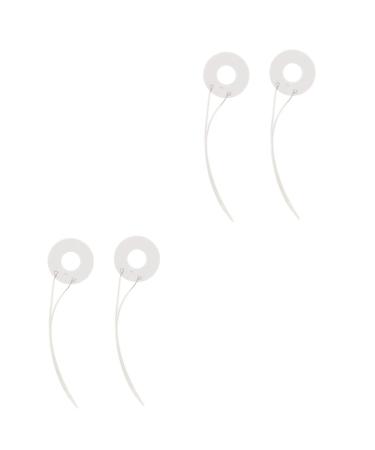 DOITOOL 4 Pcs White Ceramics Accessories Element 9.5X2.5CMx2pcs Whitex2pcs