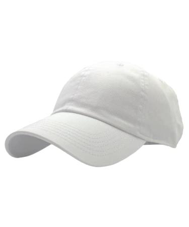 Utmost Unisex Classic Low Profile Cotton Baseball Cap Plain Blank Camoflauge Soft Unconstructed Adjustable Size Dad Hat White