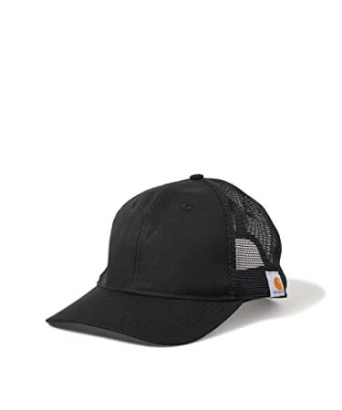 Carhartt Men's Rugged Professional Series Canvas Mesh-Back Cap One Size Black