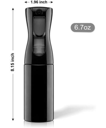 Beauvia Ultra-Fine Continuous Spray Bottle 6.8oz/200ml (Black) - Ideal for Hairstyling, Skincare, Plants, Cleaning & More - Buy Online on GoSupps.com