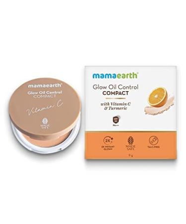 Mamaearth Glow Oil Control Compact Powder SPF 30 with Vitamin C & Turmeric - 9g (Ivory Glow) - Buy Online on GoSupps.com