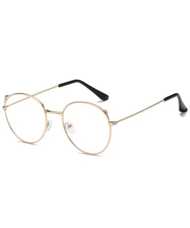 Parwana Fashionable Cateye reading glasses for women anti-blue light comfort computer reader clear view flat light mirror (color: C2 size: +100) +100 C2
