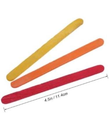 200 Pcs Colored Wooden Craft Sticks Wooden Popsicle Colored Craft Sticks  4.5 inch Length Treat Sticks Ice Pop Sticks for DIY Crafts Home Art  Projects Classroom Art Supplies