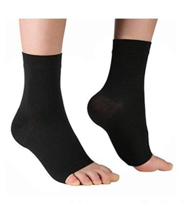 Toeless Compression Socks for Plantar Fasciitis - Medical Circulation & Vein Support - Elastic Black Socks for Ultimate Comfort - Buy Online on GoSupps.com