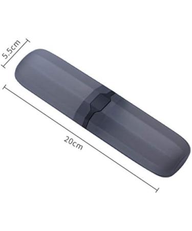 Melitt Travel Toothbrush Case & Stretchable Toothpaste Holder | Anti-Bacterial Adjustable Black Container for International Shipping - Buy Online on GoSupps.com