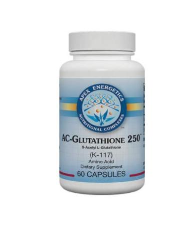 Apex Energetics AC-Glutathione 250 60ct (K-117) Supports antioxidant processes 250 mg per Capsule of S-Acetyl L-glutathione for Greater Stability bioavailability and Digestive Comfort (250 mg)