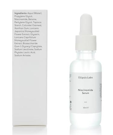 Niacinamide Serum by Ellipsis Labs Hydrating Balancing Skin Barrier Strengthening Vitamin B3 with Oatmeal and Betaine for Radiant Smooth Skin Oil Control Vegan and Cruelty-Free 1 Fl Oz - Buy Online on GoSupps.com